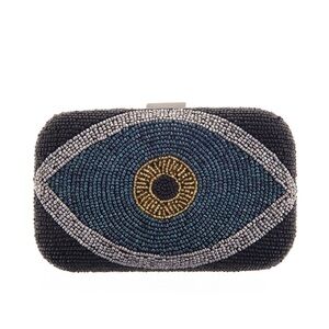 From St Xavier Erica Eye Beaded Box Clutch